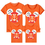 Family Matching Clothing Top Parent-kids Cartoon Mice Cruise Family Vacation 2023 Family T-shirts