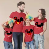 Family Matching Clothing Top Parent-kids Cartoon Mice Heart Family T-shirts