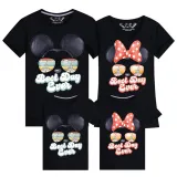 Family Matching Clothing Top Parent-kids Cartoon Mice Castle Sunglass Family T-shirts