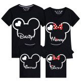Family Matching Clothing Top Parent-kids Cartoon Mice Head Family T-shirts
