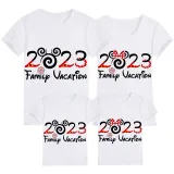 Family Matching Clothing Top Parent-kids Cartoon Mice 2023 Family Vacation Family T-shirts