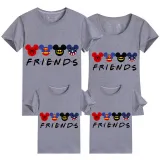 Family Matching Clothing Top Parent-kids Cartoon Mice Friends Family T-shirts