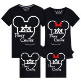 Family Matching Clothing Top Parent-kids Cartoon Mice First Cruise Family T-shirts