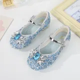 Girls Princess Glitter Sequins Crystal Gems Soft Soled Flat Dress Shoes