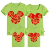 Family Matching Clothing Top Parent-kids Cartoon Mice Heart Family T-shirts