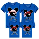 Family Matching Clothing Top Parent-kids Cartoon Mice Pirate Family T-shirts
