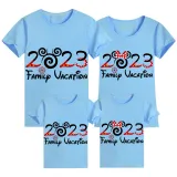 Family Matching Clothing Top Parent-kids Cartoon Mice 2023 Family Vacation Family T-shirts