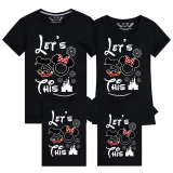 Family Matching Clothing Top Parent-kids Let's Do This Family T-shirts
