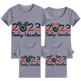 Family Matching Clothing Top Parent-kids Cartoon Mice 2023 Family Vacation Family T-shirts