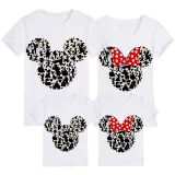 Family Matching Clothing Top Parent-kids Cartoon Mice Print Family T-shirts