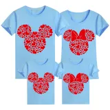 Family Matching Clothing Top Parent-kids Cartoon Mice Heart Family T-shirts