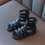 Kid Girls Gladiator Bowknot Back Zipper Sandal Shoes