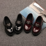 Girls Soft Soled Patent Leather Loafers Shoes School Uniform Dress Shoes