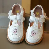 Kids Girl Soft Rubber Flats Lace Princess Dress Shoes