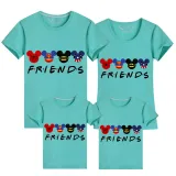 Family Matching Clothing Top Parent-kids Cartoon Mice Friends Family T-shirts