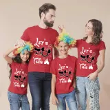 Family Matching Clothing Top Parent-kids Let's Do This Family T-shirts