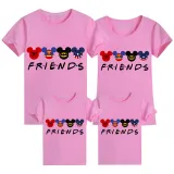 Family Matching Clothing Top Parent-kids Cartoon Mice Friends Family T-shirts