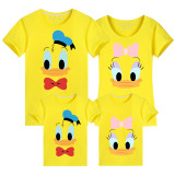 Family Matching Clothing Top Parent-kids Cartoon Duck 2023 Family T-shirts
