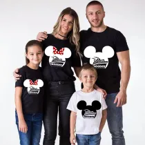 Family Matching Clothing Top Parent-kids Cartoon Mice Wonder Cruise Family T-shirts