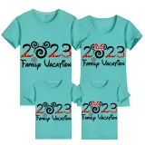 Family Matching Clothing Top Parent-kids Cartoon Mice 2023 Family Vacation Family T-shirts