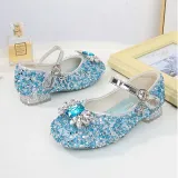Girls Princess Glitter Sequins Crystal Gems Soft Soled Flat Dress Shoes