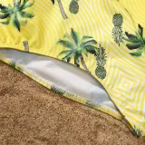 Matching Family Suit Hawaii Coconut Tree Beach Ruffle Swimsuit