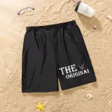 Matching Family Swimsuit The Originai  Swim Trunks and Girl Remix Bikini Black Swimwear