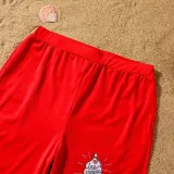 Matching Family Swimsuit Icecream Prints Red Swim Trunks and Padded Monokini Bikini Set Swimwear