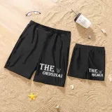 Matching Family Swimsuit The Originai  Swim Trunks and Girl Remix Bikini Black Swimwear