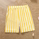 Matching Family Suit Boy Striped Swim Trunks and Girl Bikini One Piece Swimsuit
