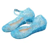 Kid Girls Sequins Hollow Out Jelly Non-slip Flats Shoes