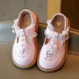 Kids Girl Soft Rubber Flats Lace Princess Dress Shoes
