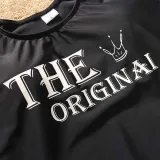 Matching Family Swimsuit The Originai  Swim Trunks and Girl Remix Bikini Black Swimwear