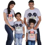 Family Matching Clothing Top Parent-kids Cartoon Mice Castle Sunglass Family T-shirts
