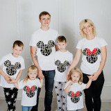 Family Matching Clothing Top Parent-kids Cartoon Mice Print Family T-shirts