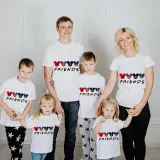 Family Matching Clothing Top Parent-kids Cartoon Mice Friends Family T-shirts