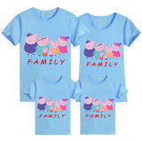 Family Matching T-shirts Top Parent-kids Cartoon Pig Family T-shirts