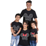 Family Matching Clothing Top Parent-kids Cartoon Mice Slogan 2023 Family T-shirts