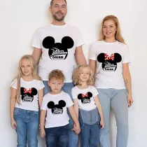 Family Matching Clothing Top Parent-kids Cartoon Mice Dream Cruise Family T-shirts