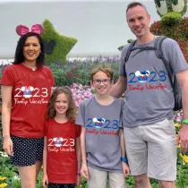 Family Matching Clothing Top Parent-kids Cartoon Mice 2023 Family Vacation Family T-shirts