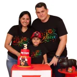 Family Matching Clothing Top Parent-kids Rainbow Believe Family T-shirts