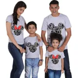 Family Matching Clothing Top Parent-kids Cartoon Mice Print Family T-shirts