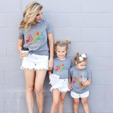 Family Matching Clothing Top Parent-kids Rainbow Believe Family T-shirts
