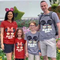 Family Matching Clothing Top Parent-kids Cartoon Mice Castle Sunglass Family T-shirts