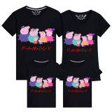 Family Matching T-shirts Top Parent-kids Cartoon Pig Family T-shirts