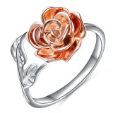 Silver Roses Shape Opening Women Ring For Women Girls Gifts