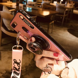 Printed Camera Style Drop Proof Phone Case for iPhone13 12 11 Pro Max with Crossbody Lanyard and Bracket