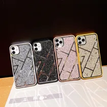 Splicing Sequins Flash Powder Fall Proof Phone Case for iPhone13 12 11 Pro Max