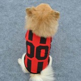 Pet Dog Cloth Soccer Team Strip Vest Puppy Cloth