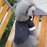 Pet Dog Cloth Prince Suit Poodle Haloween Costume